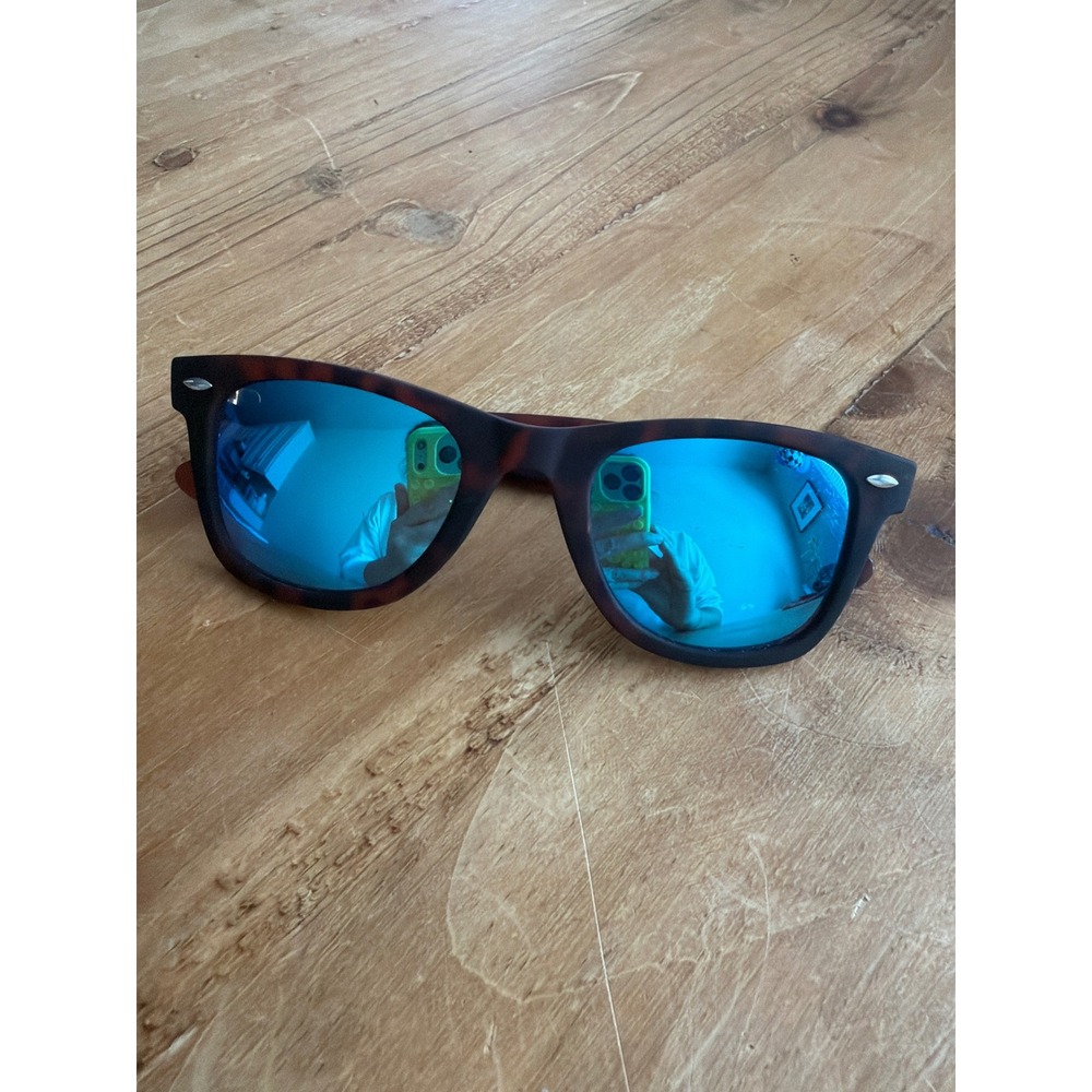 Adrienne Vittadini Sunglasses Women OS Tortoise Blue Mirror Excellent AVS5056CE